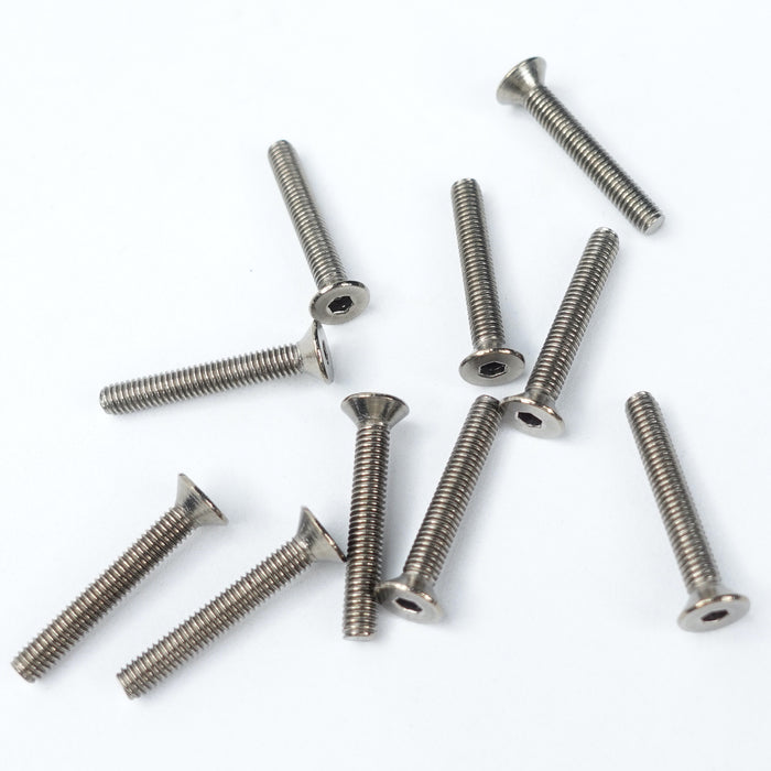 Titanium Flat Head Hex Socket - Machine (10 Pcs)